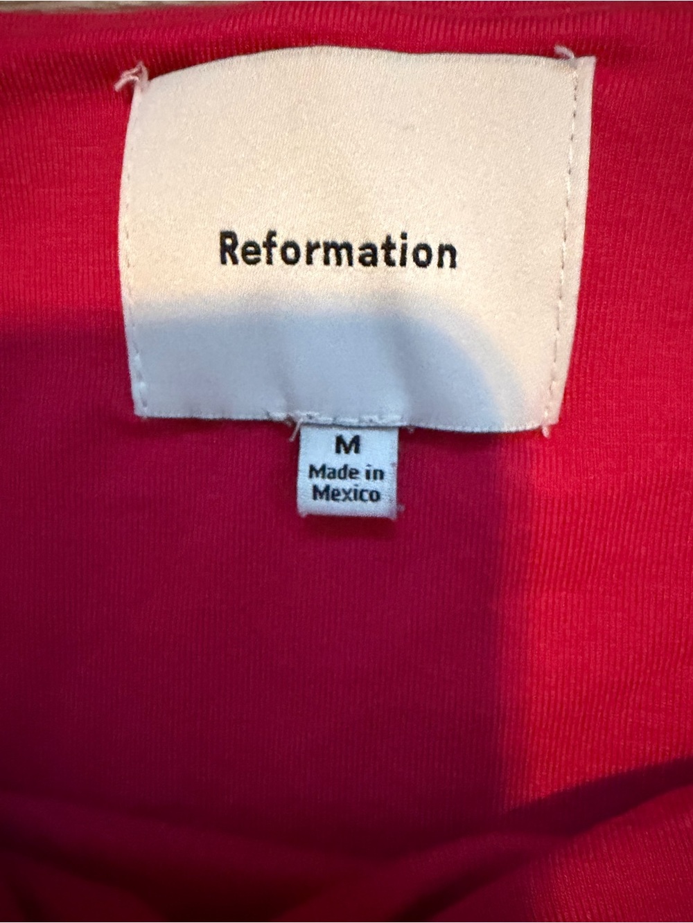 Reformation Off-Shoulder Camisole - Deep Pink Summer Vacation - Picture 3 of 7